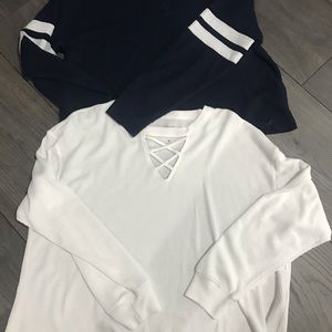 2 long sleeve  Hollister shirts like new sz s/m